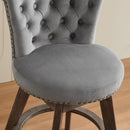 26" Counter Height Bar Stools Set of 2 with 360° Swivel and Velvet Upholstery