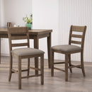 Farmhouse Upholstered Wood Counter Stools by HouseOfZazla