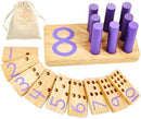 Counting Peg Board - Montessori Math and Numbers for Kids - Wooden Math Manipulatives Materials by TinyTreasures Baby Boutique
