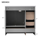 36 Inch Shaker Style Free-Standing Bathroom Vanity Cabinet with Sink by HouseOfZazla