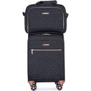 4-Piece Set (16/20/24/28), Softshell Suitcase Spinner Wheels Terylene Luggage Sets Carry On Suitcase Luggage Lightweight Durable Suitcase Black