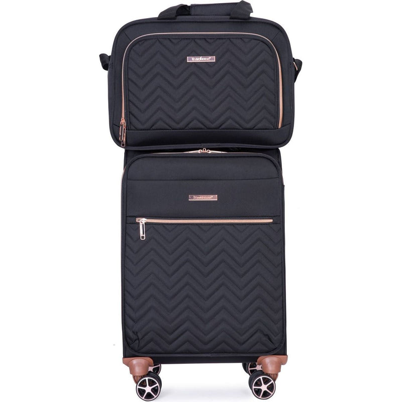 4-Piece Set (16/20/24/28), Softshell Suitcase Spinner Wheels Terylene Luggage Sets Carry On Suitcase Luggage Lightweight Durable Suitcase Black