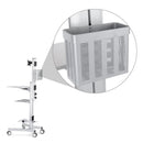 Yescom Mobile Computer Cart Metal Storage Basket by yescomusa