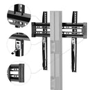Yescom Mobile TV Stand Mount Bracket for Monitors up to 65"