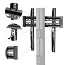 Yescom Mobile TV Stand Mount Bracket for Monitors up to 65"