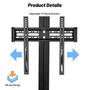 Yescom Mobile TV Stand Mount Bracket for Monitors up to 65" by yescomusa