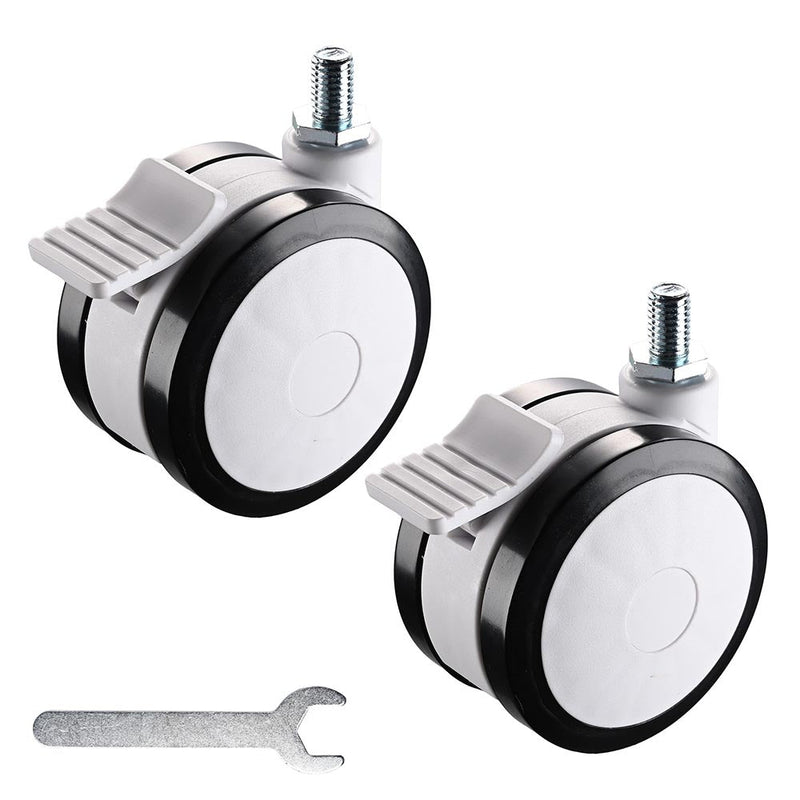 Yescom Mobile Computer Cart Lockable Swivel Caster Wheels 2Pcs