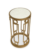 Lorena - Round Accent Table - Burnished Brass by Unique Piece Furniture