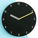 Stephanie Imports Modern Minimalist Black & Yellow Wall Clock by CozyNest Decor
