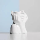 BrownLove Ceramic Face Vase White Flower Vase for Decor Female Form Face Vase Art Vase Modern Decorative Vase Centerpiece for Table Shelf Living Room Office Bedroom Small by GreenHaven Gardens