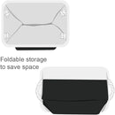 TheWarmHome Storage Basket for Organizing - 3 Pack 13.8x9.8x6.7 inch Medium Collapsible Storage Bin for Shelves with Handles Organizer Closet Cubes Cloth Gift Toy (White & Black) by TinyTreasures Baby Boutique