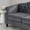 2 Seater Chesterfield Sofa With Rolled Arms And Nailhead Trim For Living Room by HouseOfZazla