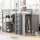 Loft Bed With Drawers, Desk, And Wardrobe by HouseOfZazla