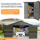 12x25FT Outdoor Metal Garage Shed, Extra Large Metal Carport by HouseOfZazla