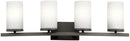 Kichler Crosby 31" 4 Light Vanity Light Satin Etched Cased Opal Olde Bronze® by CozyNest Decor