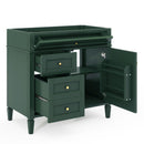 Bathroom Vanity With 2 Drawers And Tip-Out Drawer, Storage Cabinet by HouseOfZazla