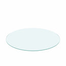 30" Inch Round Tempered Glass Table Top Clear Glass 1/4" Inch Thick Flat Polished Edge