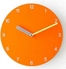 Stephanie Imports Modern Minimalist Orange & Yellow Wall Clock by CozyNest Decor