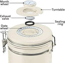 ShanSon Coffee Canister Airtight Coffee Container Stainless Steel Coffee Bean Storage Container with Scoop Coffee Canister for Beans Grounds Sugar Flour Tea Cereal,22OZ, Beige by CozyNest Decor
