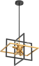 15.8'' Black Gold 8-Light Sputnik Chandelier Modern Industrial Adjustable Hanging Geometric Pendant Light Fixture for Entryway Foyer Stairway Hallway Bedroom Living Room Kitchen Island by CozyNest Decor