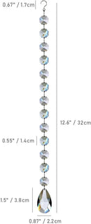 1ft 10pcs Teardrop Crystals Garland, Hanging Chandelier Crystals Prism Beads Chain for Wedding Home Decoration Clear GOLDENHAITAI by GreenHaven Gardens