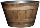 Classic Home and Garden Whiskey Barrel Planters - Wooden Finish Flower Planter Pot - Stylish Garden Pots - Indoor & Outdoor Resin Planters - Weather-Resistant Planting Pots (20.5" Oak Brown, 1-Pack) by CozyNest Decor
