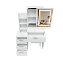 Modern Vanity Desk With 3 LED Lighting Modes, 4 Drawers by HouseOfZazla