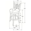 Swivel Bar Stool (Set of 2) - Black