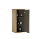 Floating Side Cabinet with Chic Striped Textures by HouseOfZazla