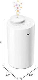 Waterless Diffuser for Essential Oil, Battery Operated Nebulizer, 0.7 Fl.Oz./ 20mL Capacity, Mini Scent Air Machine, 3 Countdown Timers & 3 Mist Levels for Home, Room, Car, Office - AN6 White by TinyTreasures Baby Boutique