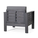 Slat Design Club Chairs With Cushions