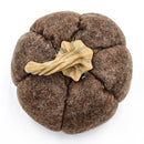 Set of 3 Plush Fabric Pumpkins in Brown
