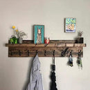 Coat Rack with Shelf Wall Mounted with Storage (Choose Your Length) Towel Rack Entryway Organizer Key Hooks (20" L (5 Hooks)) by CozyNest Decor