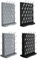 Pegboard Bench-top/Wall-Mount Laboratory Glassware Drying Rack with 27 Pegs, Gray Color by CozyNest Decor