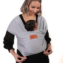 Baby Wrap Carrier - Premium Cotton Baby Carrier Wrap for Newborn to Toddler- Infant Carrier- Baby Holder One Size Fits All with Front Pocket (Grey) by Max&so by TinyTreasures Baby Boutique