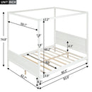 Canopy Platform Bed With Headboard And Footboard, Slat Support Leg by HouseOfZazla