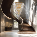 48-Inch Gold Tiered Crystal Tube Chandelier by HouseOfZazla