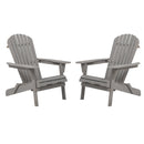 Folding Adirondack Chairs Set of 2 - Hemlock Wood Outdoor Seating