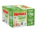 HUGGIES Natural Care Sensitive Baby Wipe Refill, Fragrance Free (1,088 Count) by TinyTreasures Baby Boutique