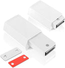 Heavy Duty Push to Open Door Latch, 5 Pack White Magnetic Push Latches, Hidden Push Touch Latch Hardware for Push to Open Cabinet, Magnetic Door Catch for Cabinet Drawer Wardrobe Kitchen Door by TinyTreasures Baby Boutique