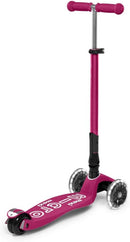 Micro Kickboard - Maxi Deluxe Foldable LED - Three Wheeled, Lean-to-Steer, Fold-to-Carry Swiss-Designed Micro Scooter for Kids with Motion-Activated Light-Up Wheels for Ages 5-12 by TinyTreasures Baby Boutique