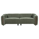 87.4" Modern Minimalist Curved Block Sofa
