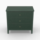Fluted 3 Drawer Nightstand With Soft Close Slides by HouseOfZazla
