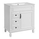 Bathroom Vanity With Sink, Cabinet With 2 Drawers And Adjustable Shelf by Unique Piece Furniture