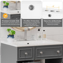 Transitional Style Bathroom Vanity Cabinet With Ceramic Sink by HouseOfZazla