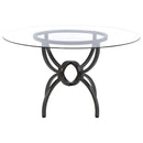Marina - Round Dining Table - Gunmetal