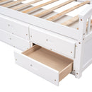 Platform Storage Bed Solid Wood Bed With 6 Drawers by HouseOfZazla