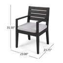 Outdoor 6 Seater Dining Set With Bench - Dark Gray / Light Gray by HouseOfZazla