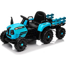 Ride on Tractor with Trailer,24V 400W Powered Electric Tractor Toy w/Remote Control,electric car for kids,Three speed adjustable,Power display, USB,MP3, Bluetooth,LED light,Two-point safety belt.
