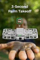 X1 Drone with Camera, Self-Flying Camera Drone with Follow Me Mode, Foldable Mini Drone with HDR Video Capture, Palm Takeoff, Intelligent Flight Paths, Hands-Free Control White (Standard) by TinyTreasures Baby Boutique